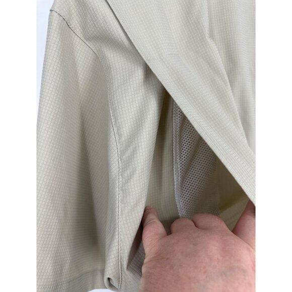 Columbia Mens PFG Omni-Shade Beige Button-Up Short Sleeve Shirt Size L - Picture 10 of 14